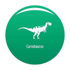 Carnotaurus icon. Simple illustration of carnotaurus vector icon for any design green