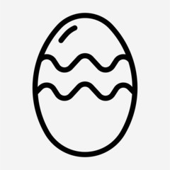 Outline Easter egg  pixel perfect vector icon