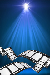 Movie background with light and color 