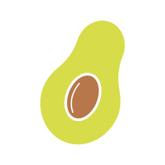 Avocado glyph color icon