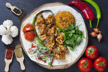 chicken shish kebab turkish tavuk sis traditional turkish food
