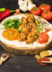 chicken shish kebab turkish tavuk sis traditional turkish food