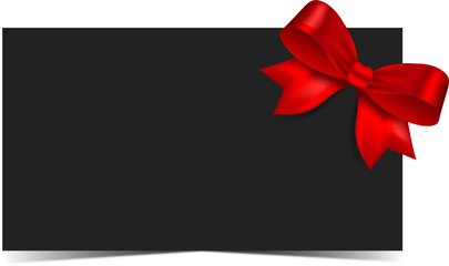 Red bow with ribbon