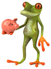 Naklejka premium Fun frog - 3D Illustration