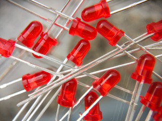 Group of red LEDs