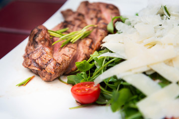 Delicious juicy steak beef meat