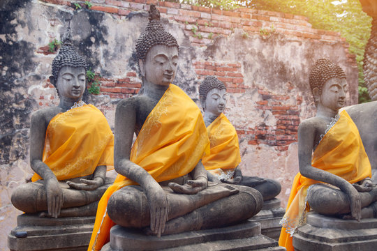 Buddha statue in Ayutthaya Thailand