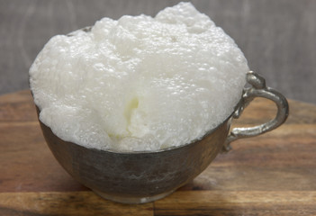 traditional turkish beverage ayran made with yogurt and water