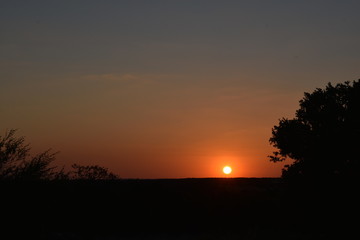 orange sunset landscape