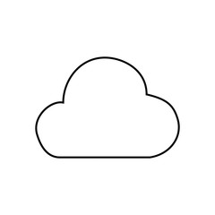 Cloud line icon, outline vector sign, linear style pictogram isolated on white. Symbol, logo illustration. Pixel perfect