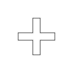 Medical cross line icon for websites and mobile minimalistic flat design. Logo vector illustration