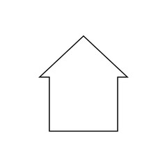 Outline Home Icon isolated on grey background. House pictogram. Line Homepage symbol for your web site design, logo, app, UI. Vector illustration.