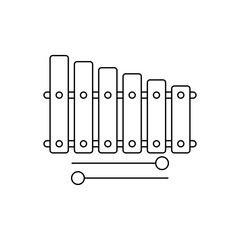 xylophone line icon. Element of toys icon for mobile concept and web apps. Thin line xylophone can be used for web and mobile. Premium icon on white background. Logo illustration.