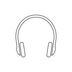 Headphones vector icon. Linear style pictogram isolated on white. Symbol, logo illustration. Pixel perfect