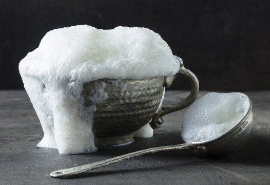 traditional turkish beverage ayran made with yogurt and water