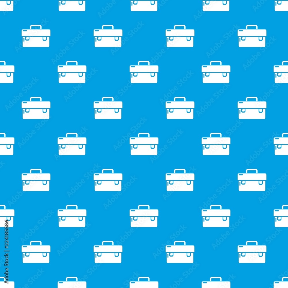 Poster tool box pattern vector seamless blue repeat for any use