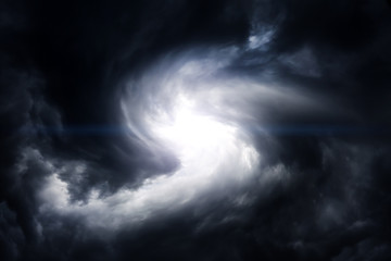 Blurred Whirlwind in the Clouds