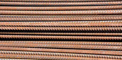 rusty steel bars - closeup