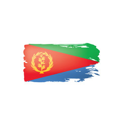 Fototapeta premium Eritrea flag, vector illustration on a white background.