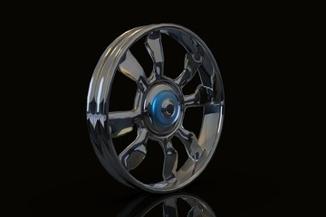 steel car disk 3D rendering