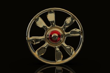 Obraz premium steel car disk 3D rendering