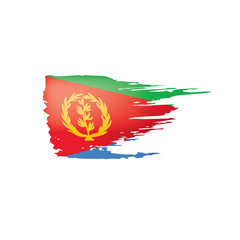 Eritrea flag, vector illustration on a white background.