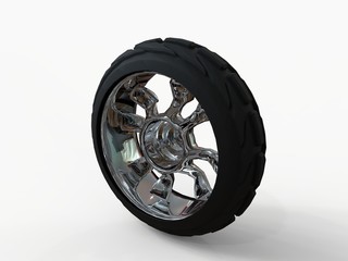 Obraz premium Car wheel 3D rendering