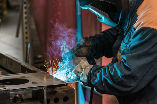 Metal welding process.