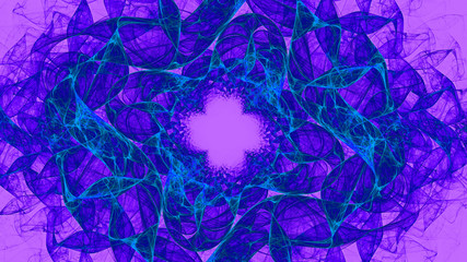 Clouds of smoke. Entrance tunnel form of cross.Mysterious psychedelic relaxation pattern. Fractal abstract texture. Digital artwork graphic astrology magic