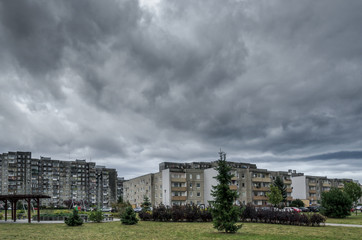 HEAVY STORMY CLOUDS - Rainy weather over Kolobrzeg