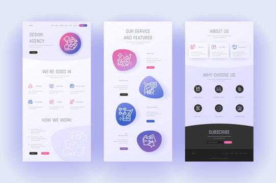 Design agency Landing page template.