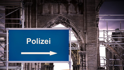 Obraz premium Schild 376 - Polizei