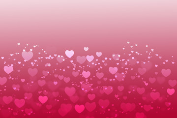 Valentine's day background pink with hearts white