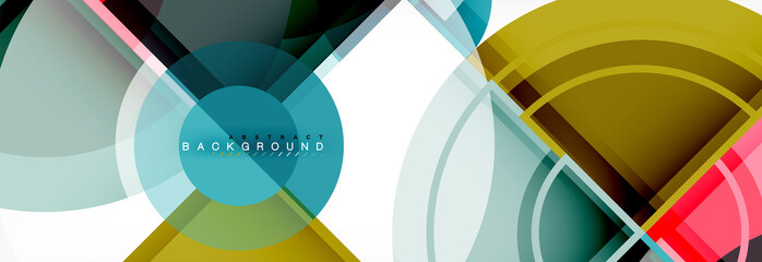 Vector fantastic circle modern geometric background template