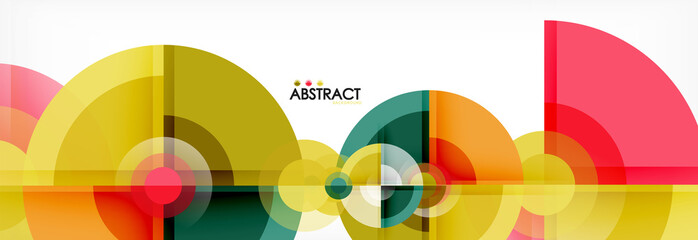 Obraz premium Abstract background bright circles geometric design