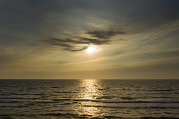 Nice and calm evening on Baltic sea next to Liepaja, Latvia.