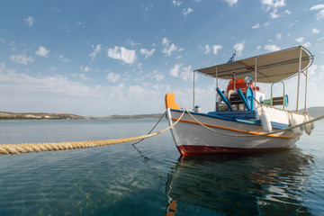 Naklejka na ściany i meble greek fish boat
