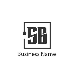 Fototapeta premium Initial Letter SB Logo Template Design