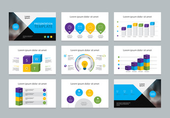 business presentation cover design template with info graphic elements  
