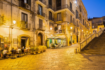 Naklejka na ściany i meble Salerno in the Evening, southern Italy