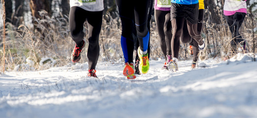  running in winter,  cross country runners
