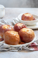 Baked apples with cottage cheese