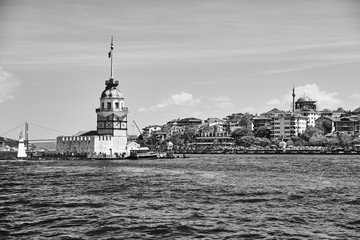 Fototapeta premium Ancient architectural monument the Maiden's Tower In Istanbul, Turkey