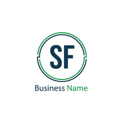 Initial Letter SF Logo Template Design