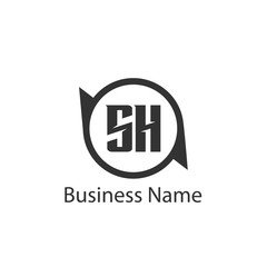 Initial Letter SH Logo Template Design