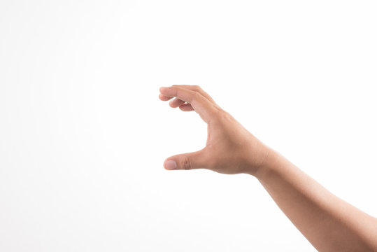 hand man showing invisible items