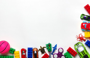 toys collection isolated on white