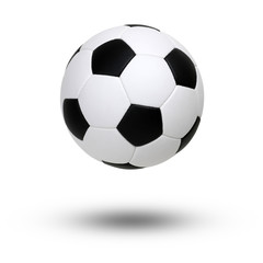 soccer ball on white