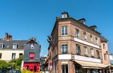 Traditional houses in Honfleur. Normandy, France