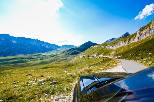 Car in mountains